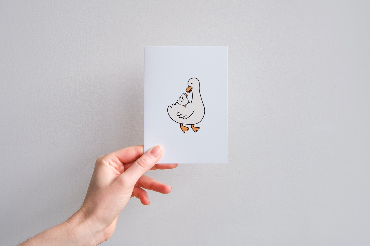 Baby and Mummy Honk held in hand
