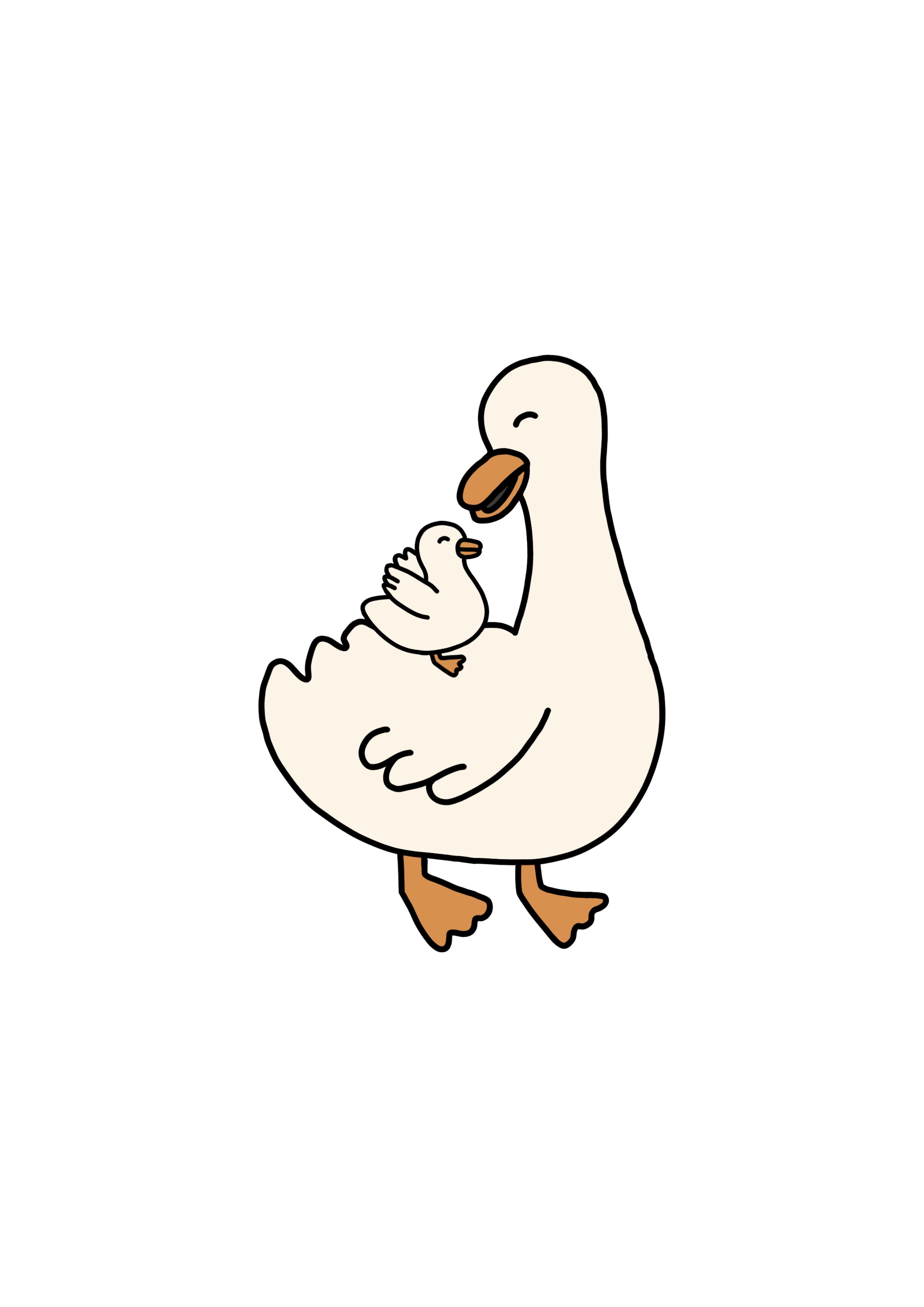 Baby and Mummy Honk illustration